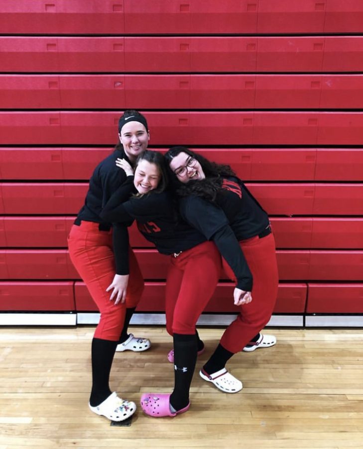 Seniors (Left) Kelly Marmorowski, (center) Olivia Hamerman, (right) Demi Cascio  