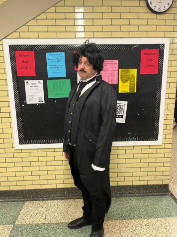 Mr. Demmers as Edgar Allan Poe
