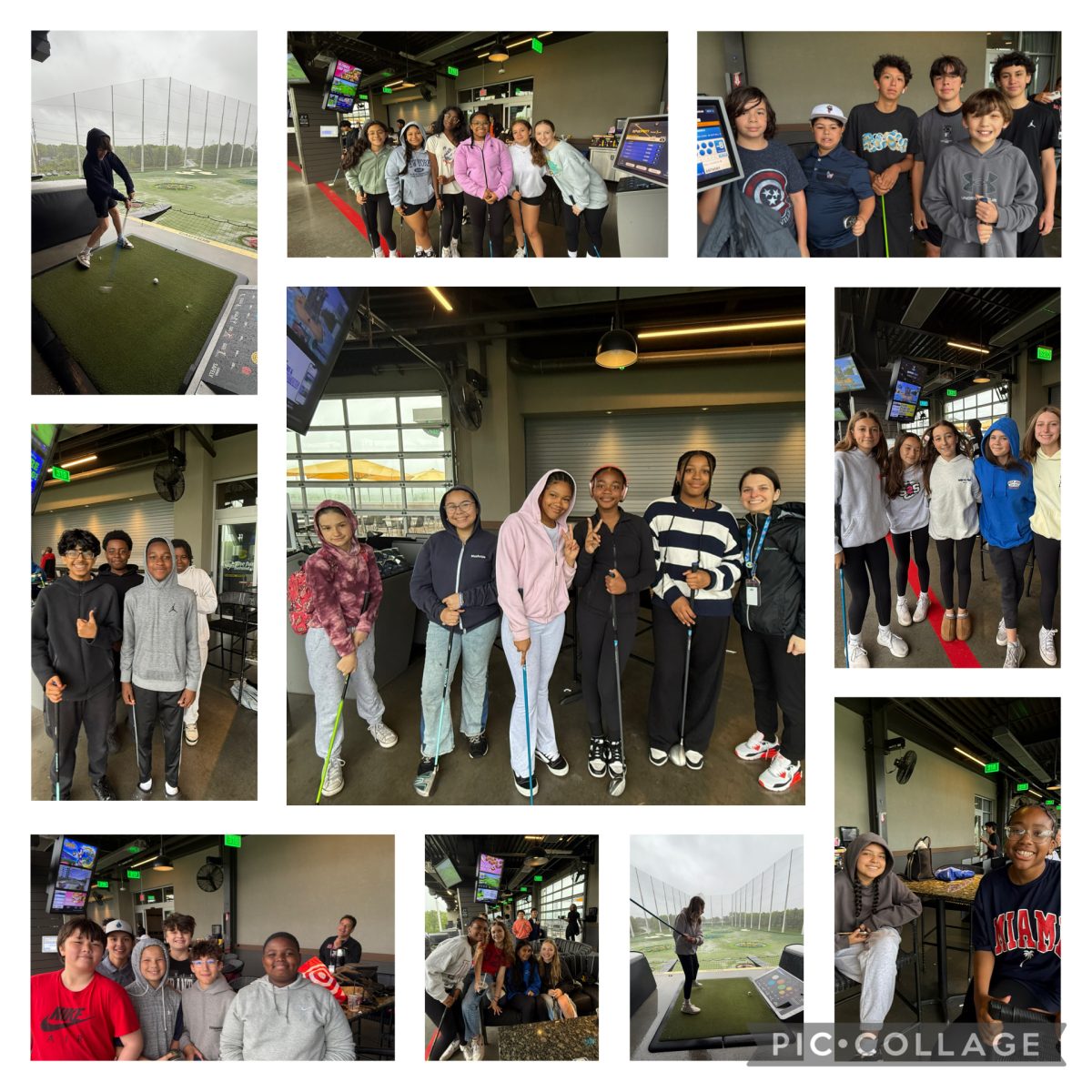 7th Graders Swing into Fun at TopGolf
